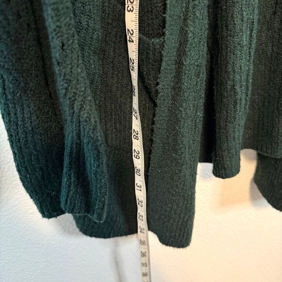American Eagle Dark Green Open Front Cardigan Size Medium - Picture 3 of 9